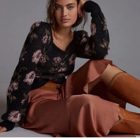 NWT anthropologie puff sleeve sweater - Picture 2 of 3